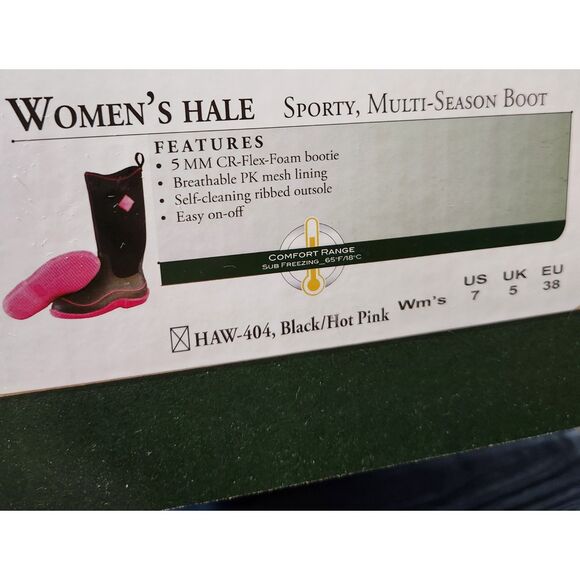 Muck Boot Tall Sporty Boots – Women’s 7 – Multi-Season – Black & Pink - Picture 5 of 14